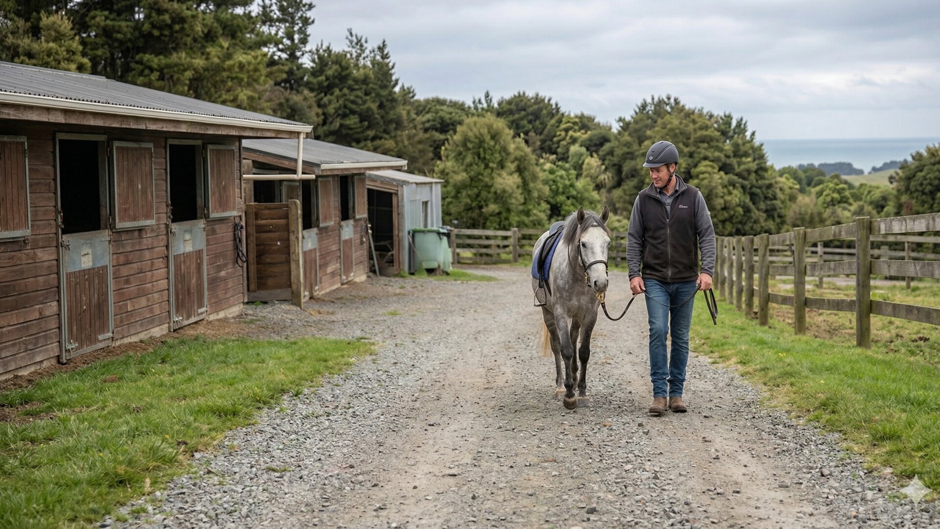 Thoroughbred horse in paddock
